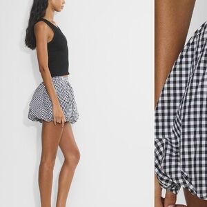 Aritzia low rise poplin bubble mini skirt